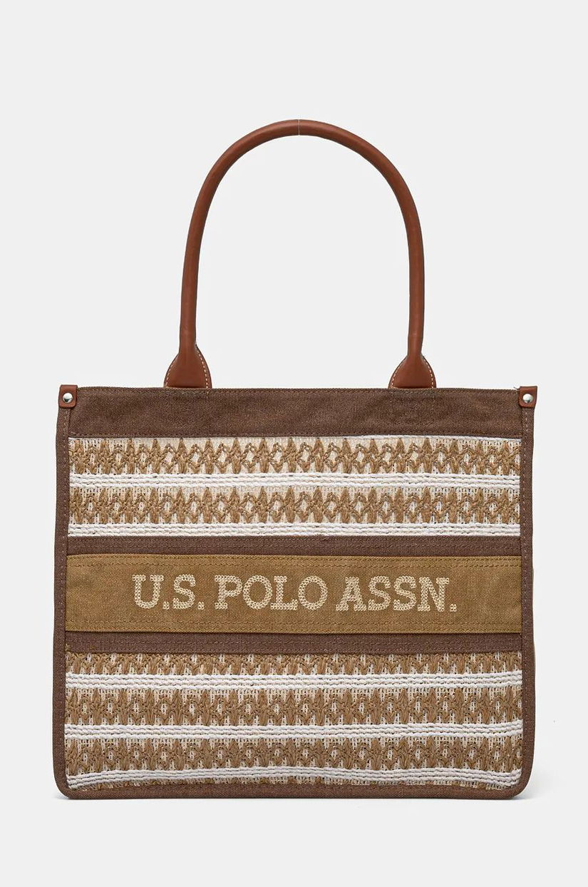 U.S. Polo Assn. poseta culoarea bej, BEUDD5386WUP