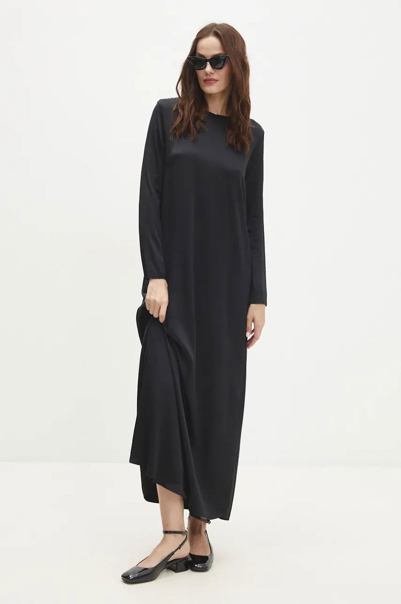 Answear Lab rochie culoarea negru, maxi, drept