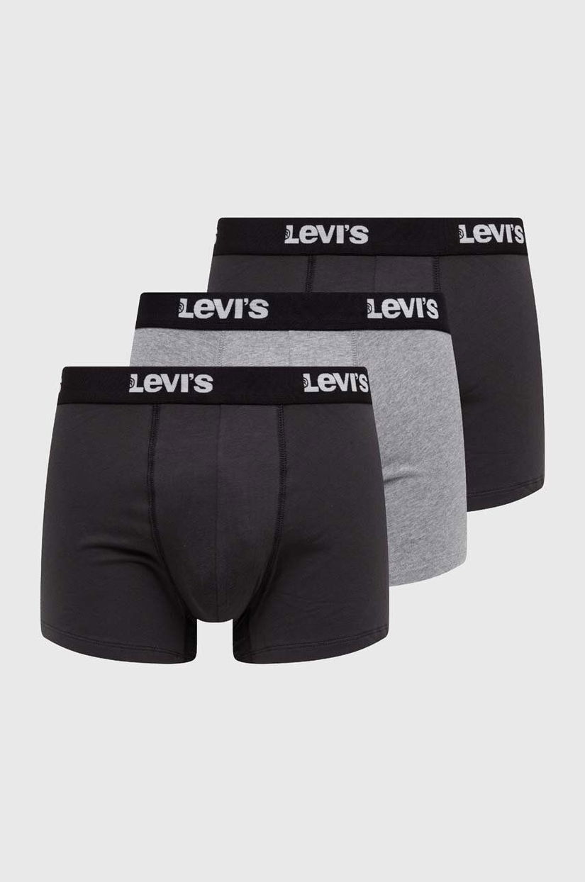 Levi's boxeri 3-pack barbati, culoarea gri