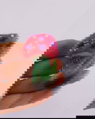 Brosa din lana `Ciupercuta`