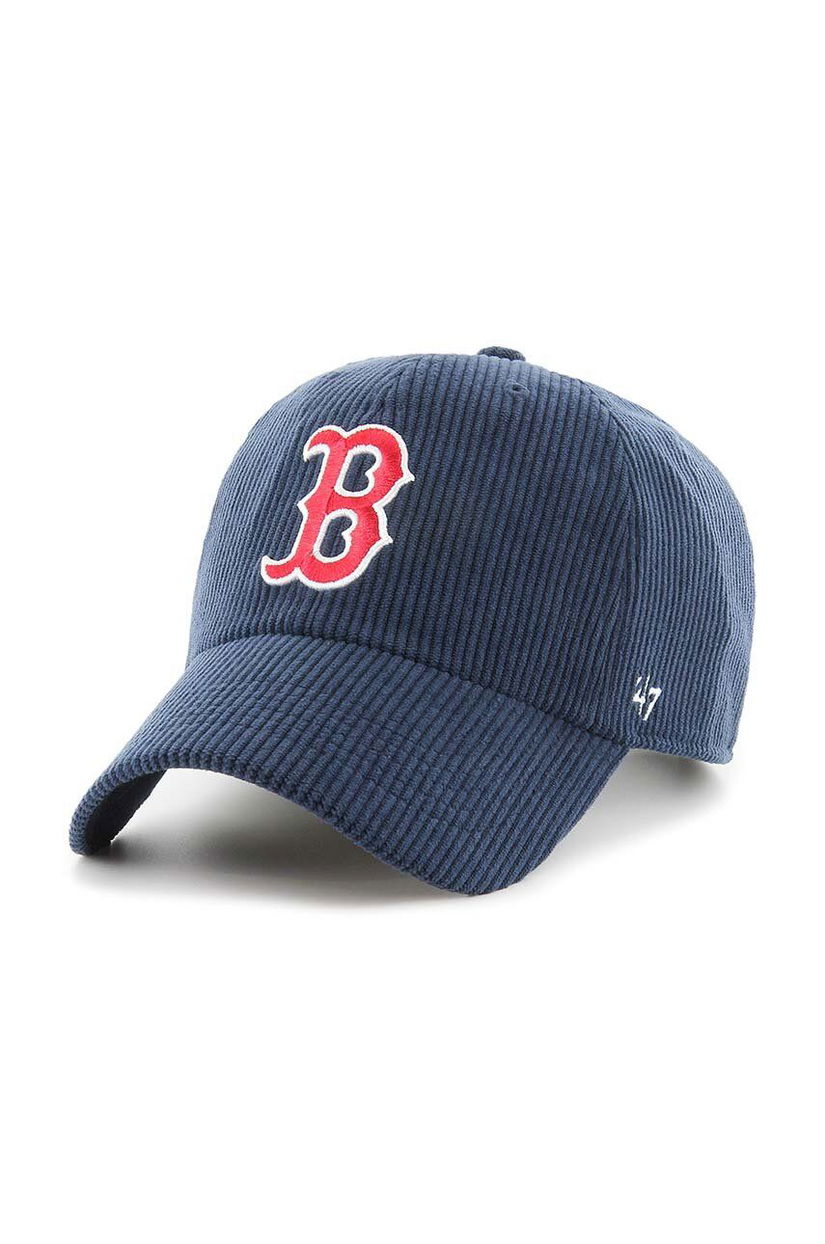 47 brand șapcă de baseball din bumbac MLB Boston Red Sox culoarea albastru marin, cu imprimeu, B-THCKC02EWS-NY