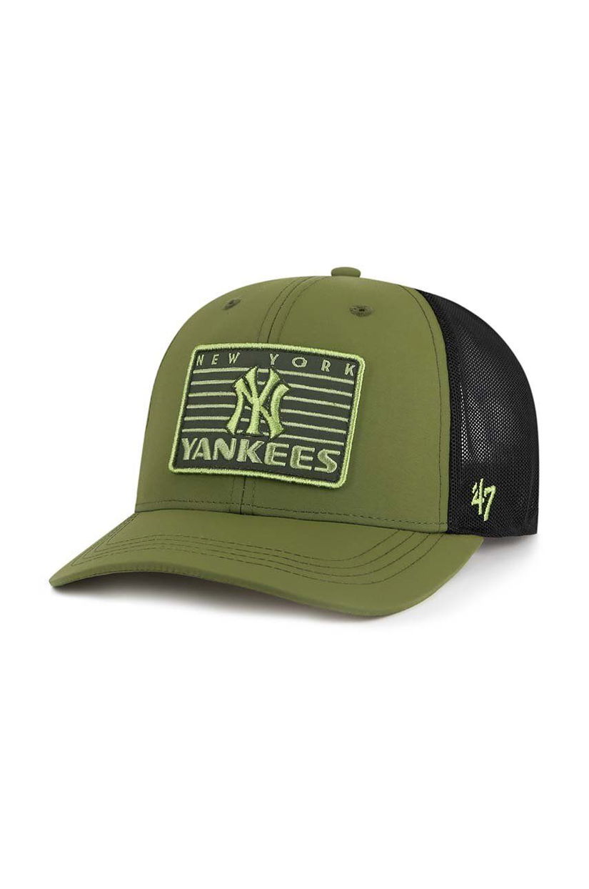 47 brand sapca MLB New York Yankees culoarea verde, cu imprimeu, B-OUTTK17NYP-FF