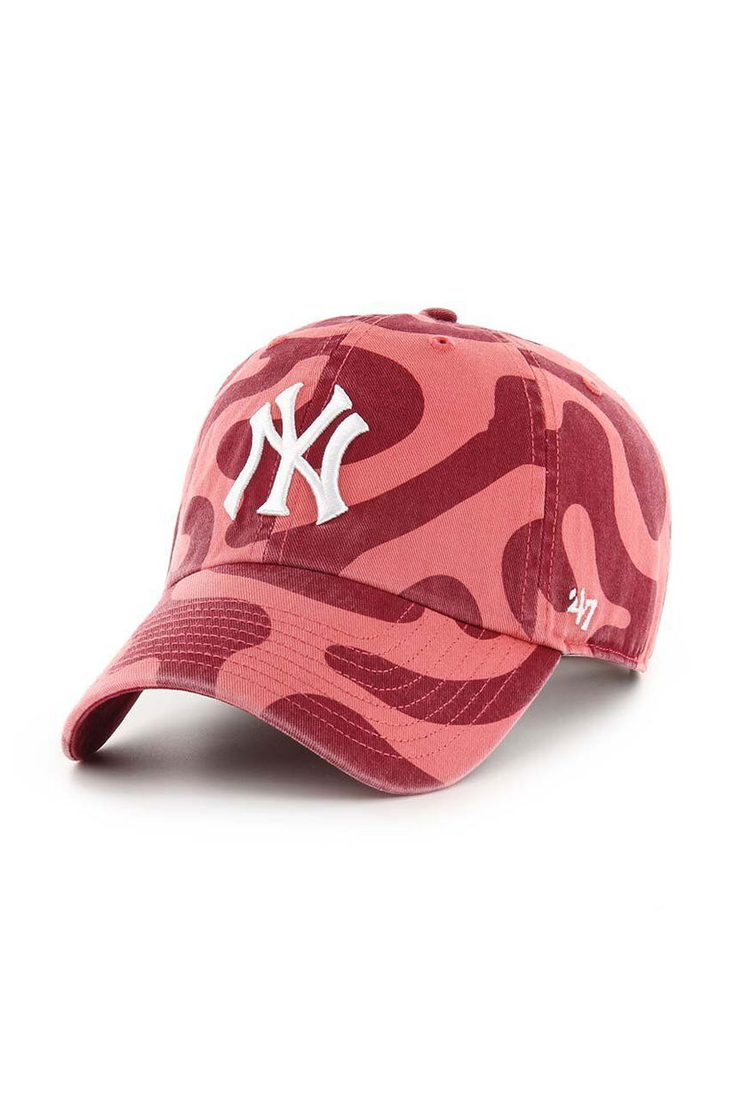 47 brand șapcă de baseball din bumbac MLB New York Yankees culoarea rosu, modelator, B-FRFMC17GWS-IR