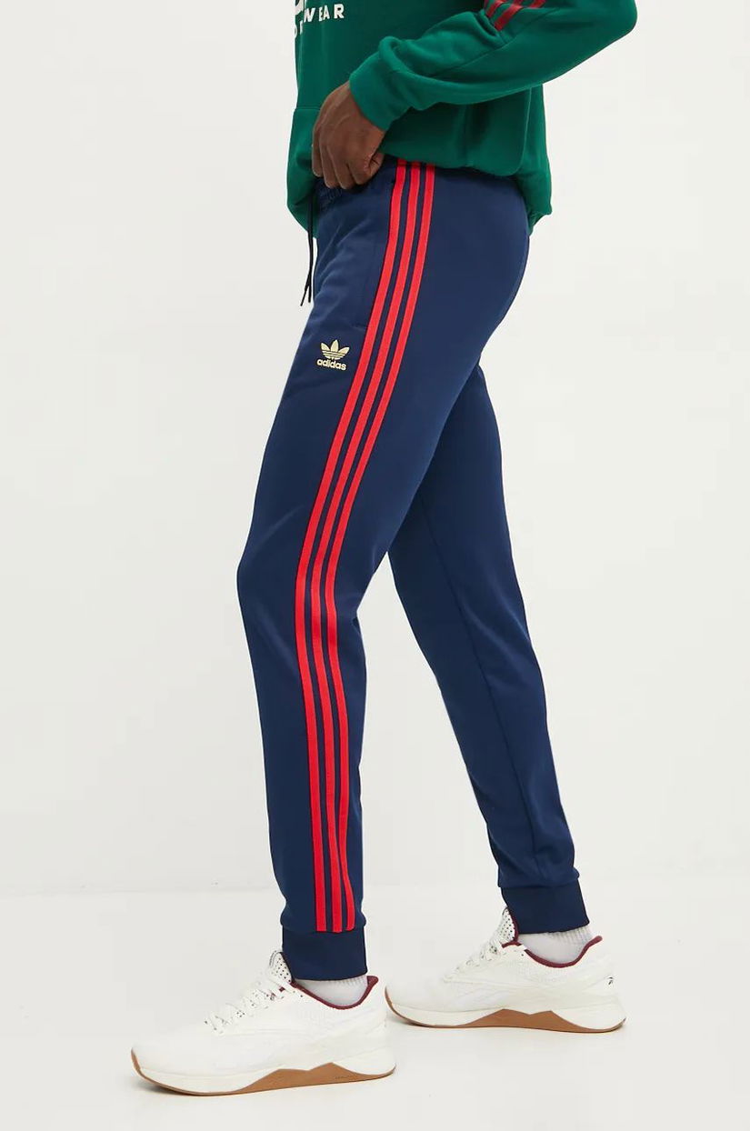 adidas Originals pantaloni Adicolor barbati, culoarea albastru marin, modelator, IY9870