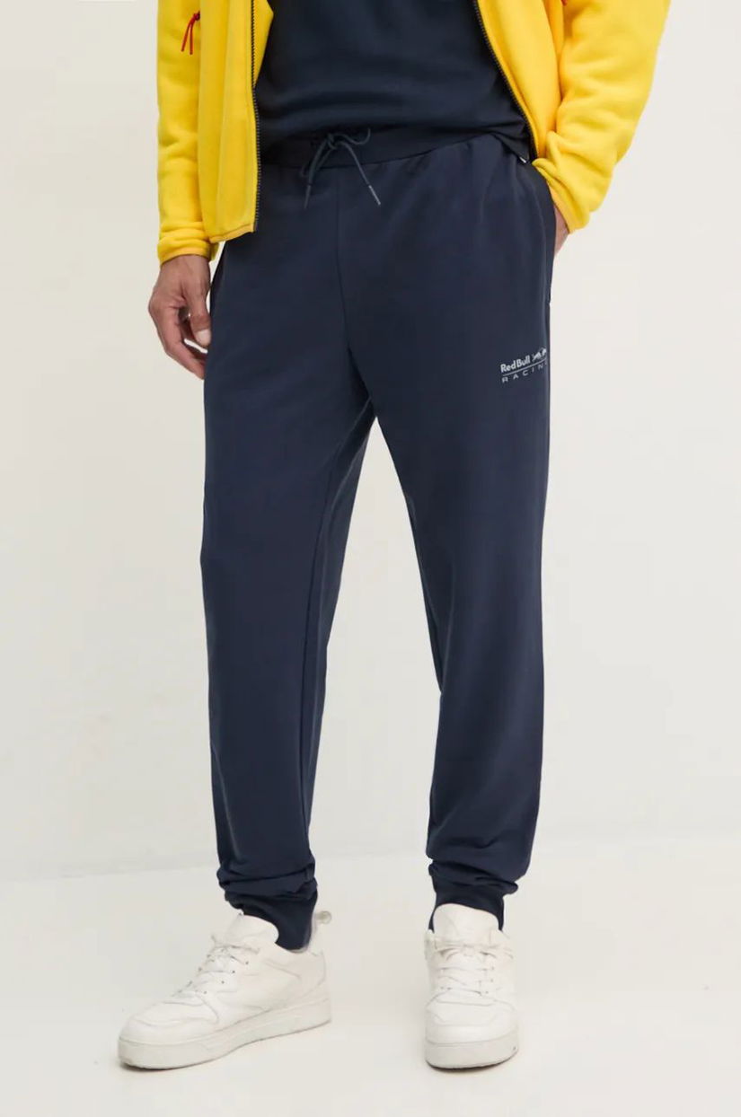 Red Bull Racing x Pepe Jeans pantaloni de trening Red Bull Racing x Pepe Jeans culoarea albastru marin, cu imprimeu, RM210002