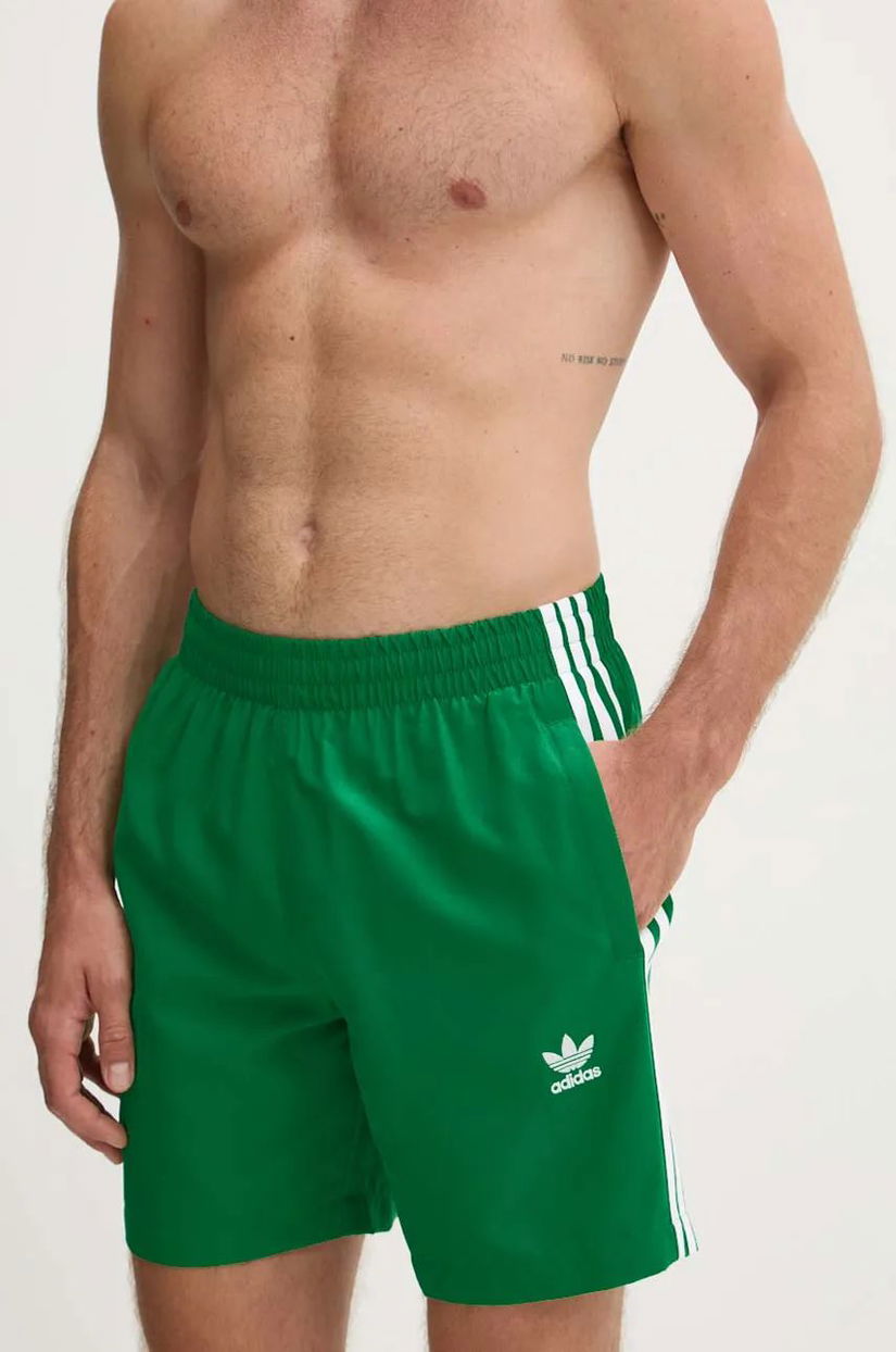 adidas Originals pantaloni scurti de baie culoarea verde, IY1552