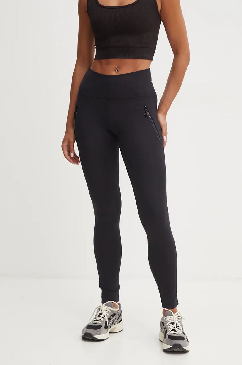 Sportalm pantaloni femei, culoarea negru, neted, 1856509026