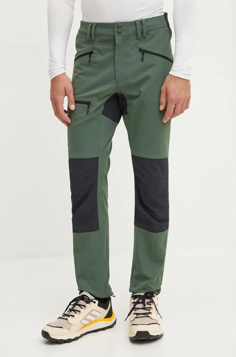 Haglöfs pantaloni de exterior Mid Slim culoarea verde, 605212