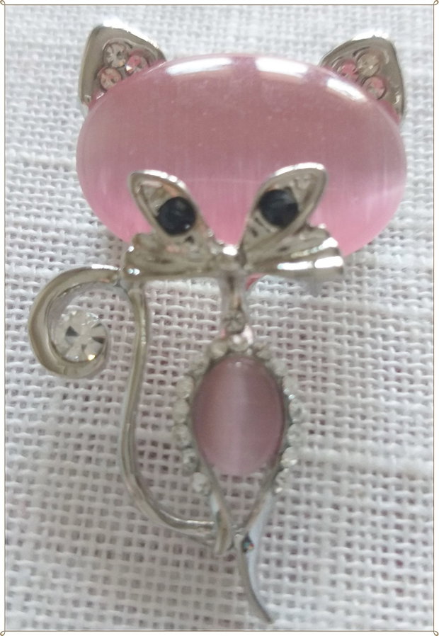 BROSA- PISICA- CAT'S EYE ROZ