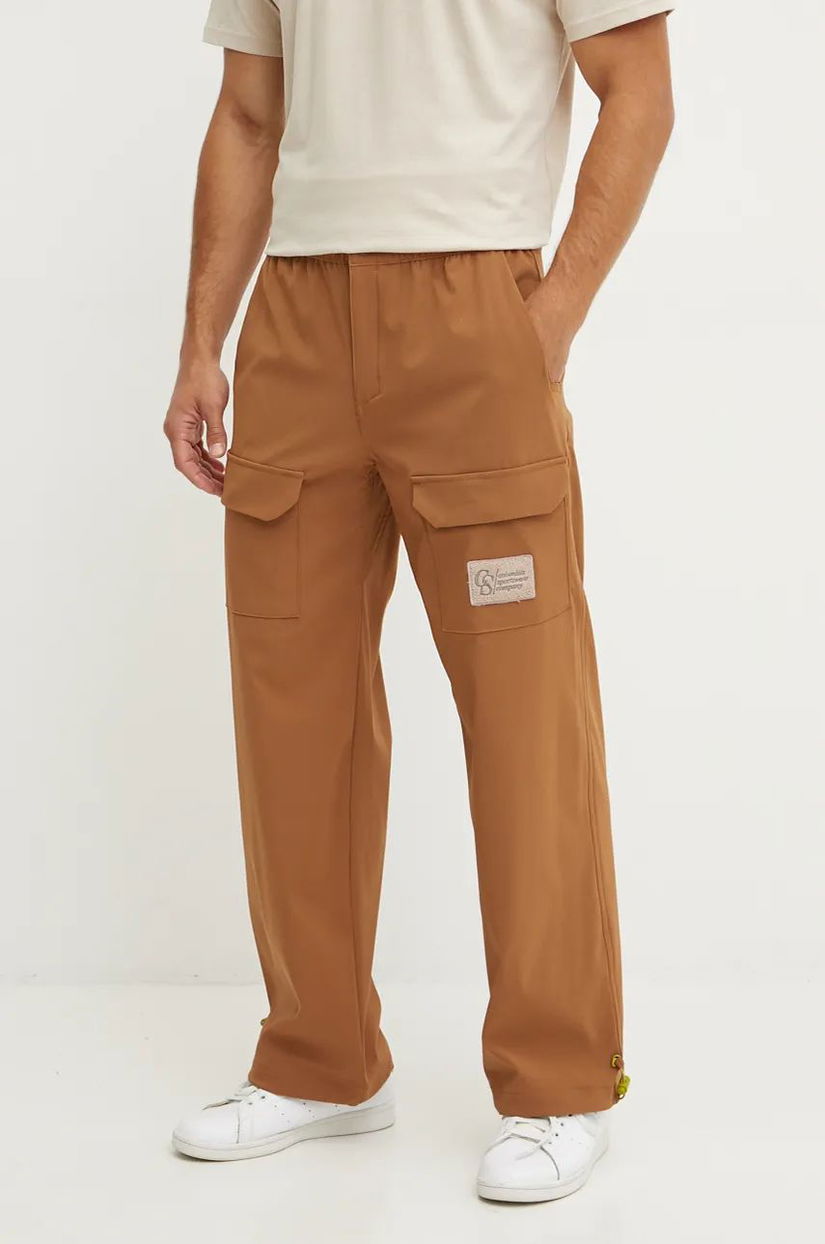 Columbia pantaloni de exterior Wallowa Softshell culoarea maro, 2090841