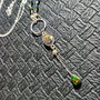 Colier argint diamant brut opal de foc etiopian negru fatetat lant argint minimalist boho chic trendy multicolor - Transport gratuit