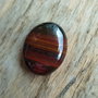 Cabochon jasp rosu cu pirita, 24x18x7 mm