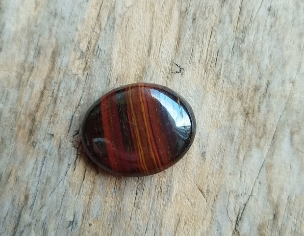 Cabochon jasp rosu cu pirita, 24x18x7 mm