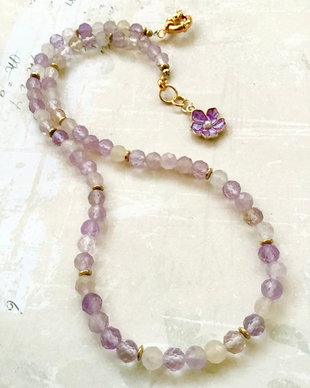 Colier CHOKER Ametrin natural