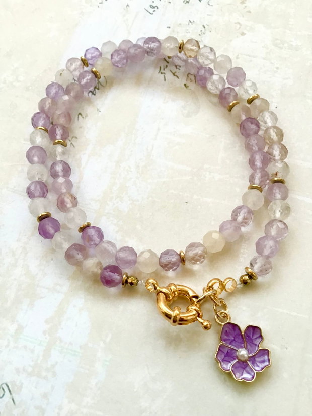 Colier CHOKER Ametrin natural