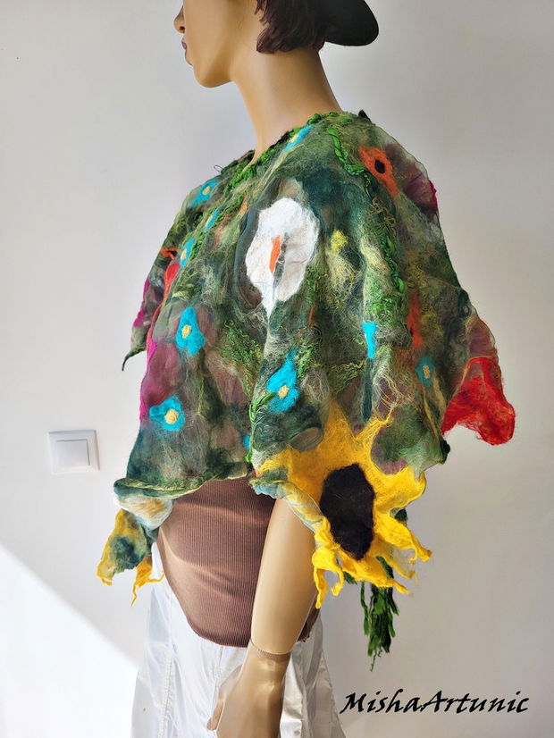 Poncho impaslit pe organza