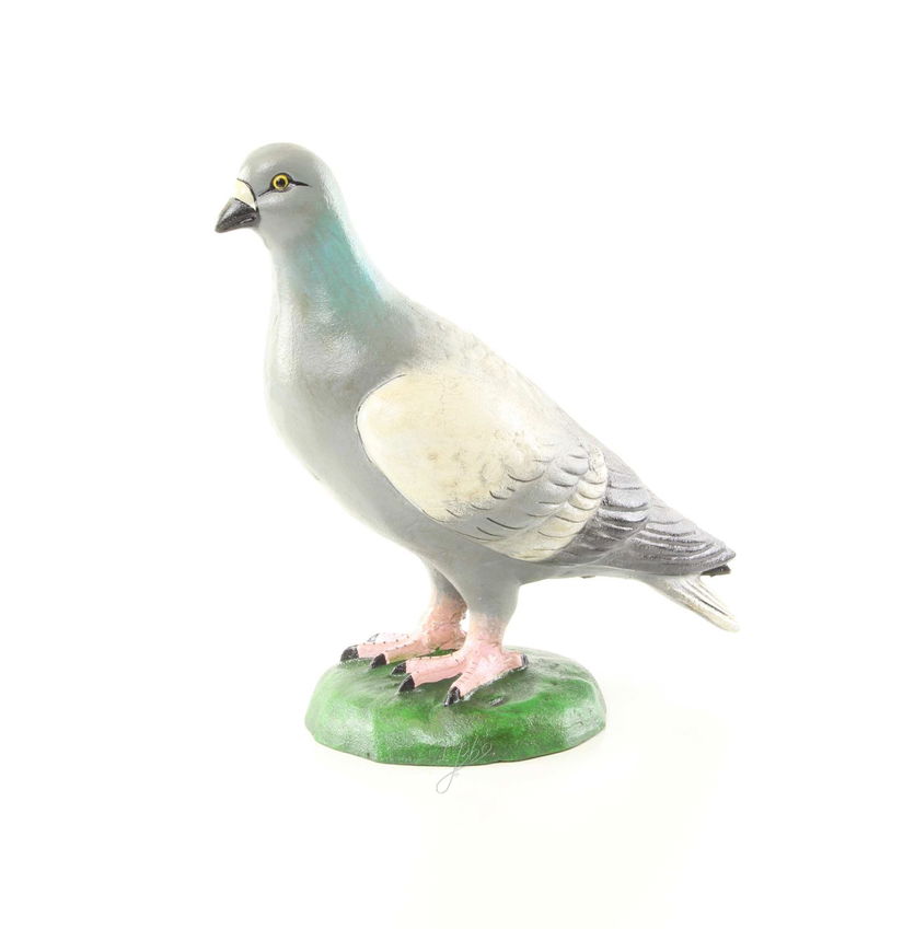 Porumbel-statueta din fonta pictata