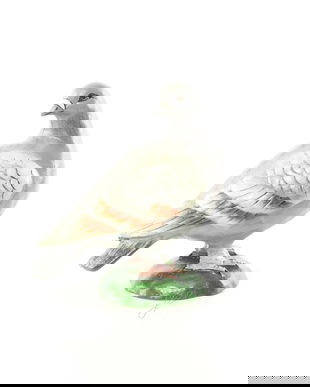 Porumbel-statueta din fonta pictata