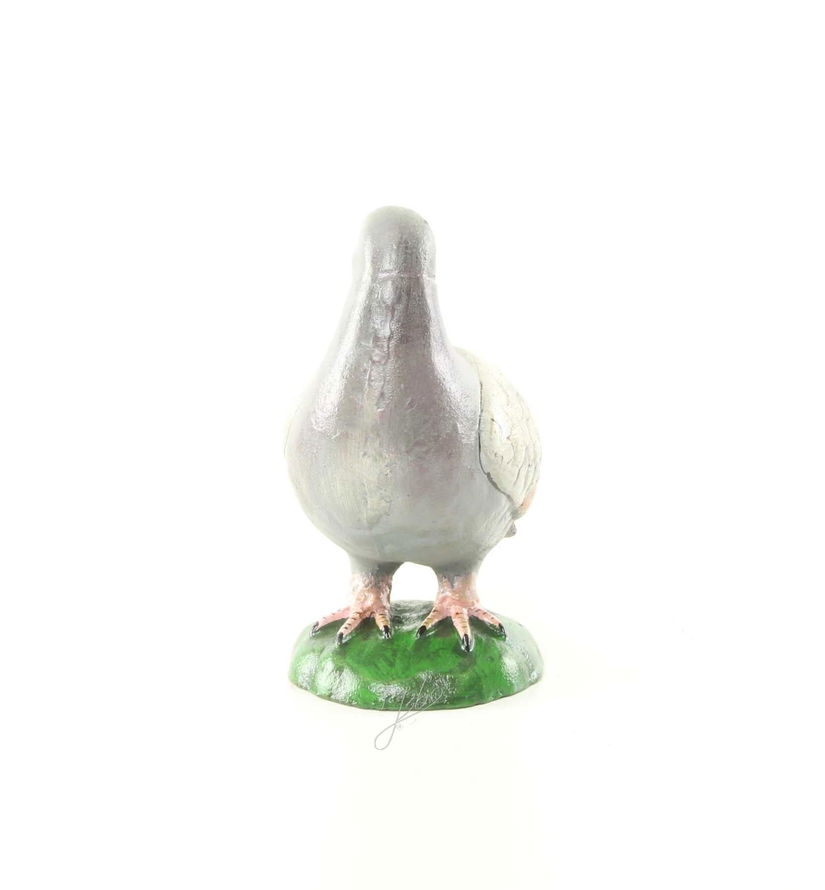 Porumbel-statueta din fonta pictata