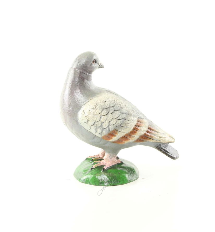 Porumbel-statueta din fonta pictata