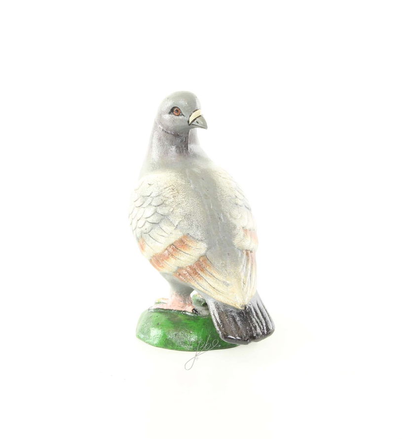 Porumbel-statueta din fonta pictata