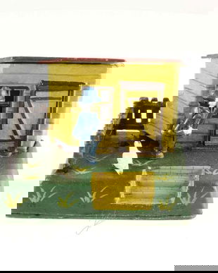 Pusculita mecanica din fonta pictata