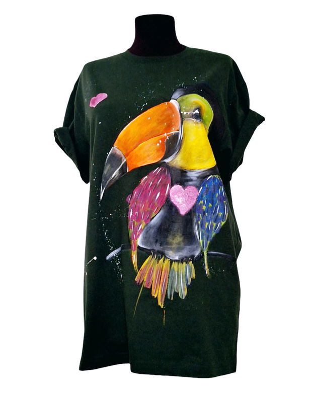 Tricou pictat M " Tucan"