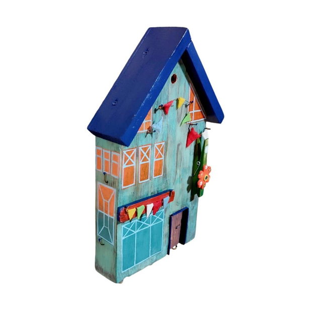 Casuta decorativa/ suport chei, model cu stegulete