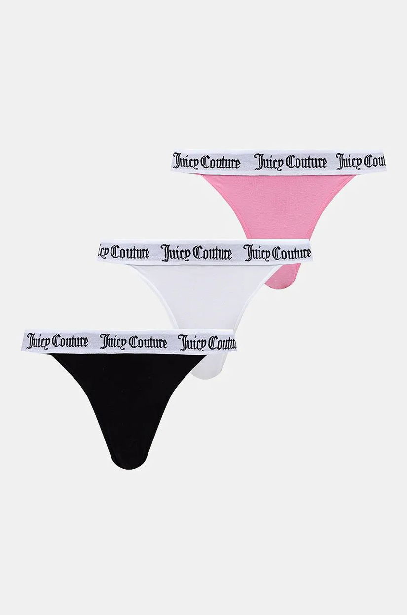 Juicy Couture chiloti DIDDY BRIEF PK x 3 culoarea alb, JCLBR224572