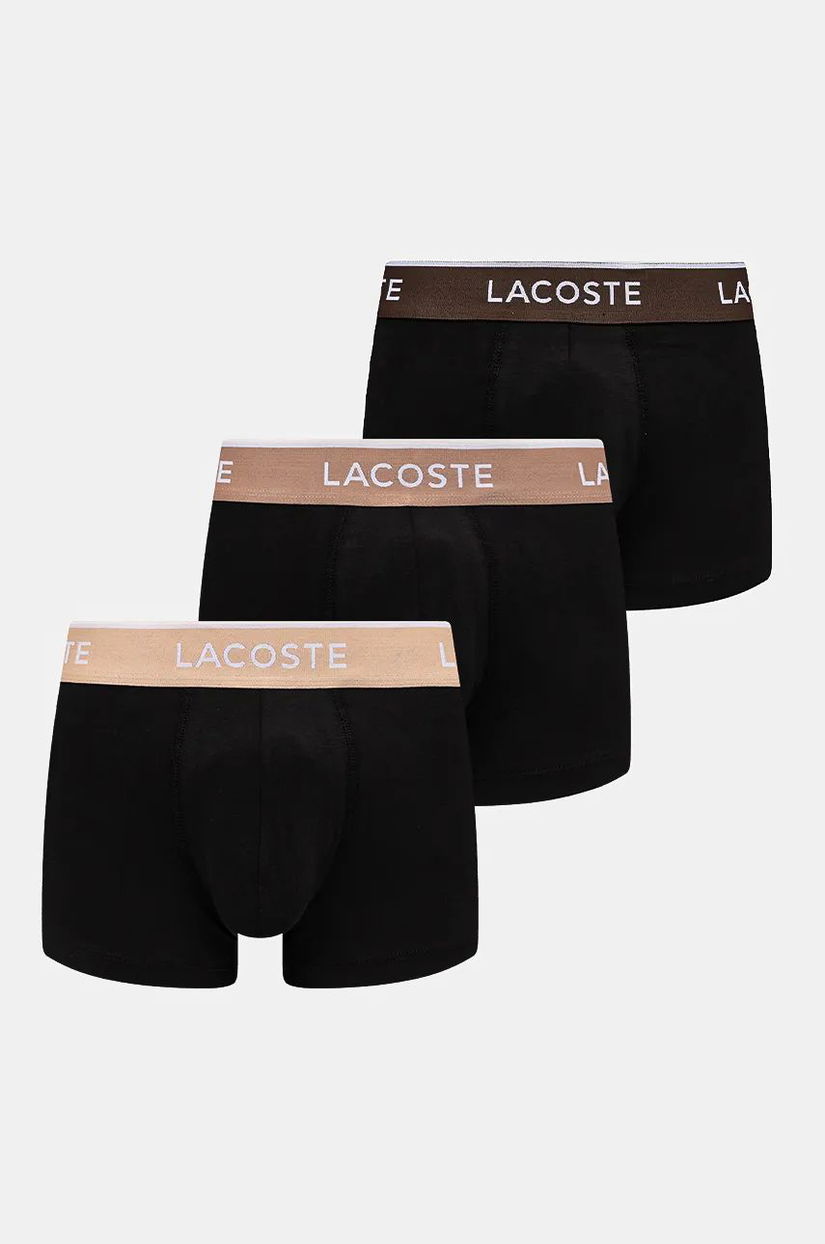 Lacoste boxeri 3-pack barbati, culoarea negru