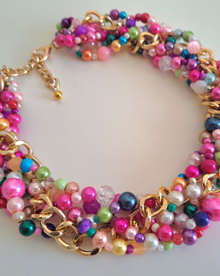 Colier impletit ,multicolor