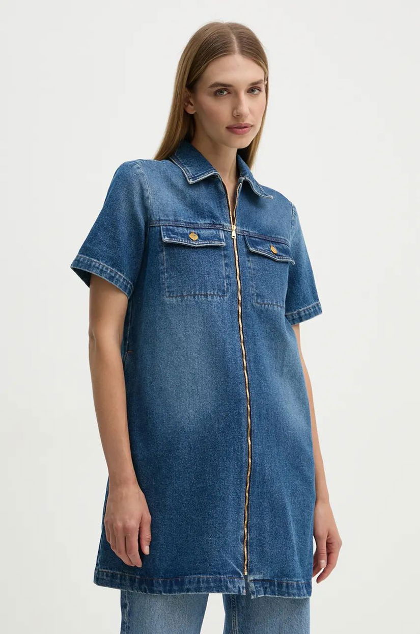 A.P.C. rochie din denim robe amanda mini, drept, COGZU.F35104