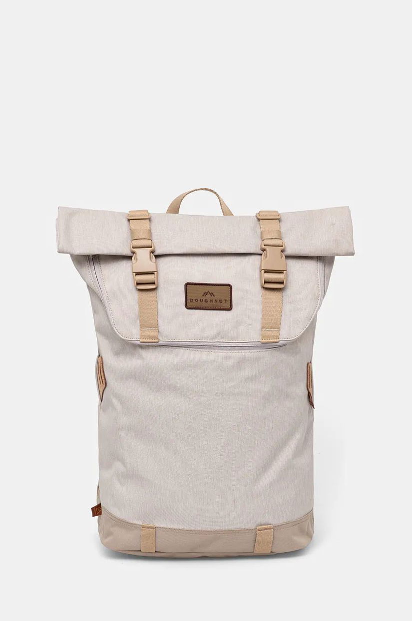 Doughnut rucsac Christopher Happy Camper culoarea bej, mare, neted, D195HA-0009