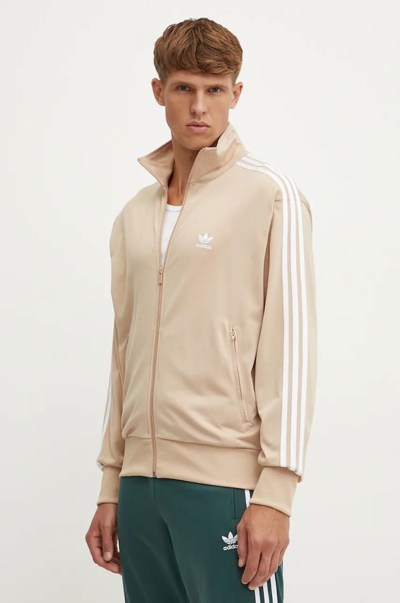 adidas Originals bluză Adicolor Classics Firebird barbati, culoarea bej, modelator, IY9888