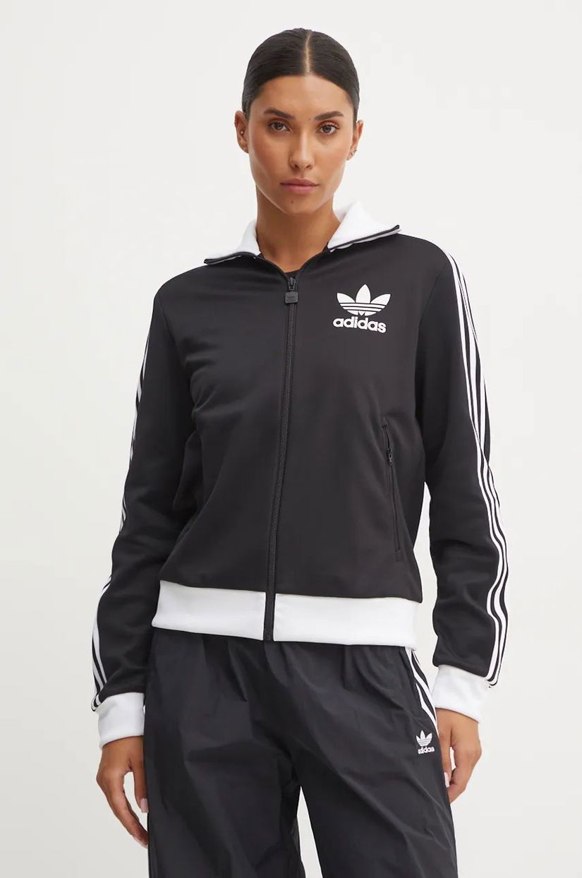 adidas Originals bluză Adicolor femei, culoarea negru, modelator, IW3174