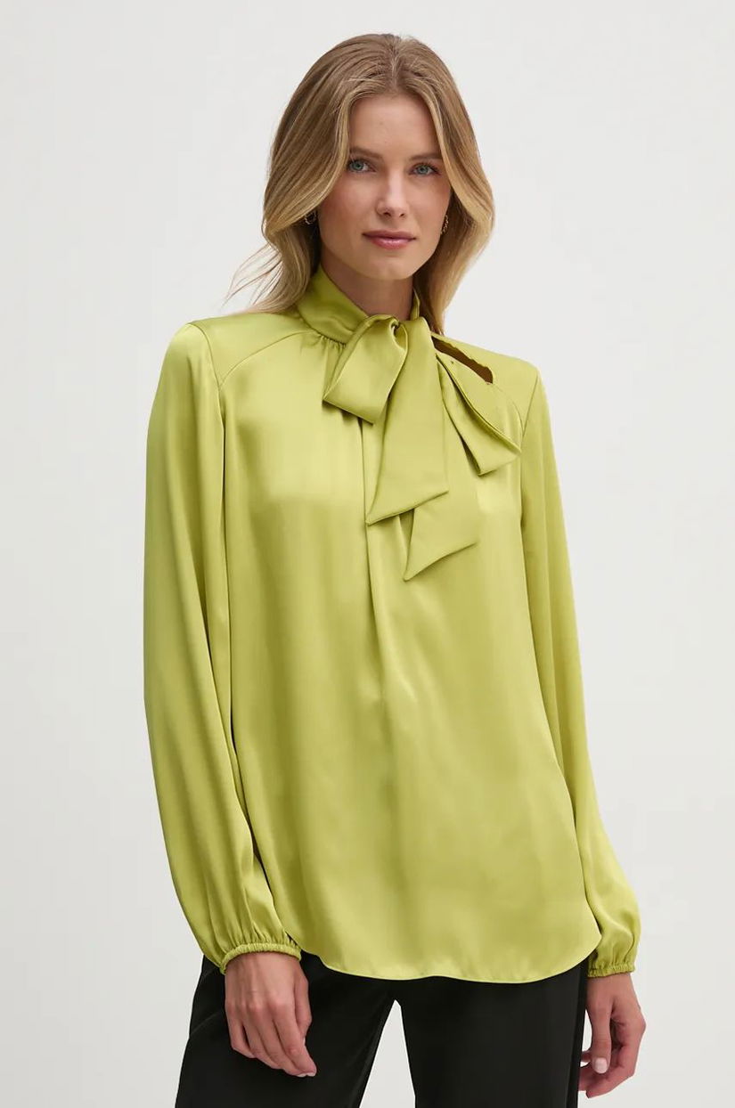 Joseph Ribkoff bluza femei, culoarea verde, neted, 243022