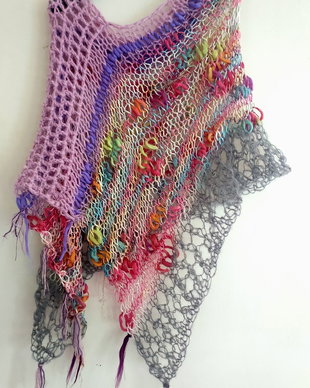 Poncho tricotat