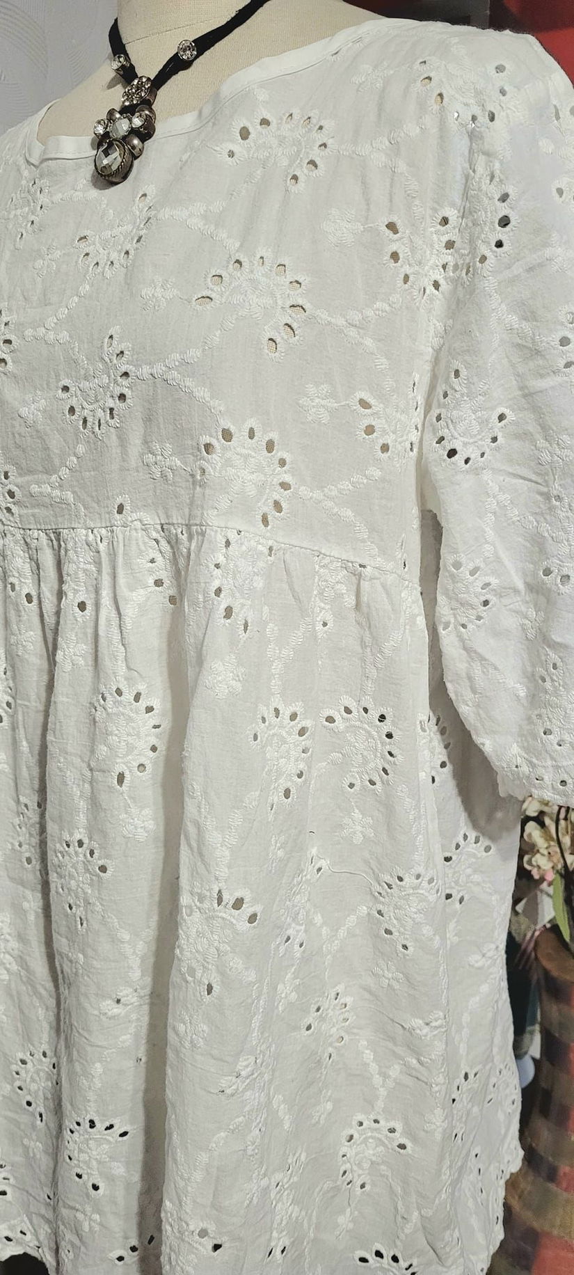 Bluza bumbac cu broderie