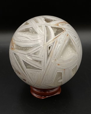 Agat Mexican Alb - Sfera piatra semipretioasa
