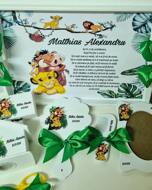 Set mot/ turta 7 accesorii simba/jungla