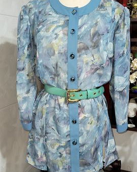 Bluza din voal  cu print de esarfa