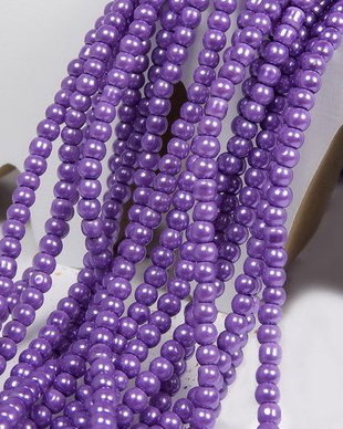 Perle din sticla, 3 mm, mov-37