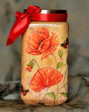 Borcan decorativ : Maci