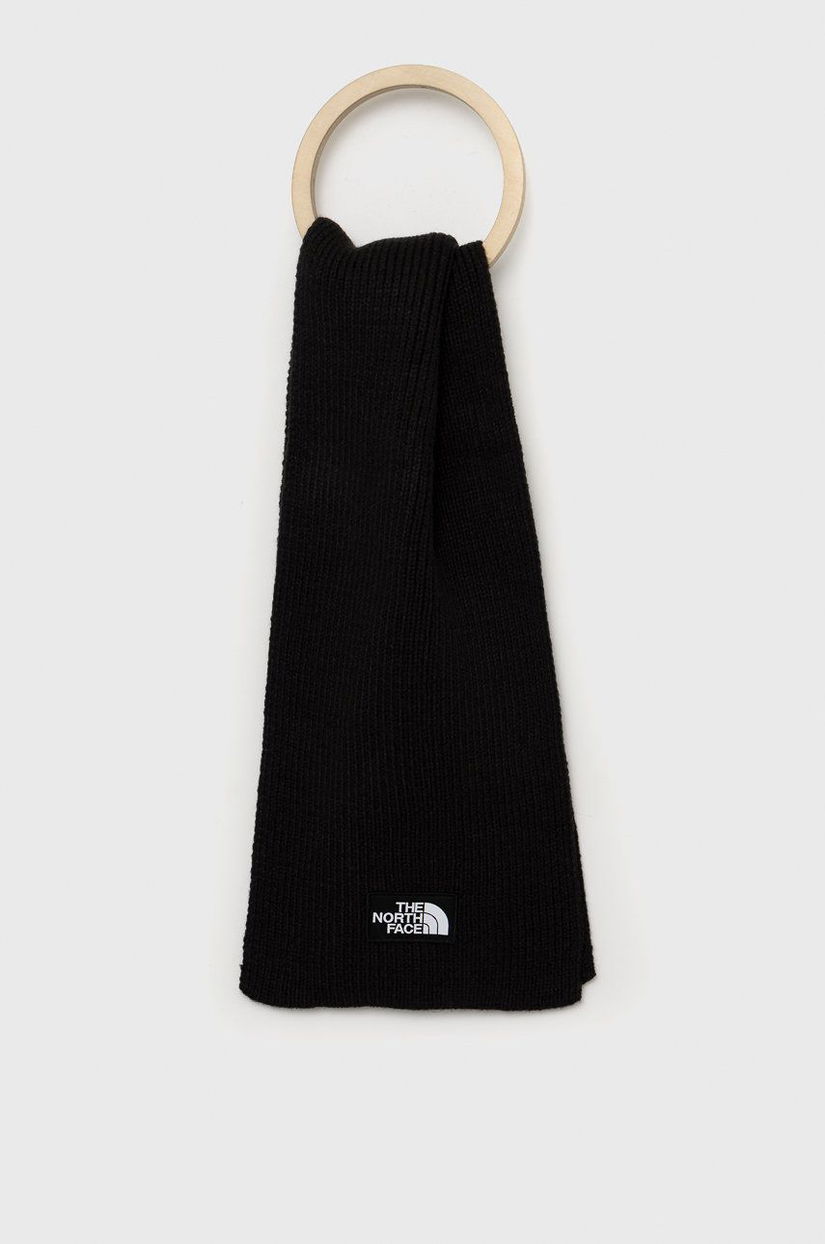 The North Face fular culoarea negru, neted