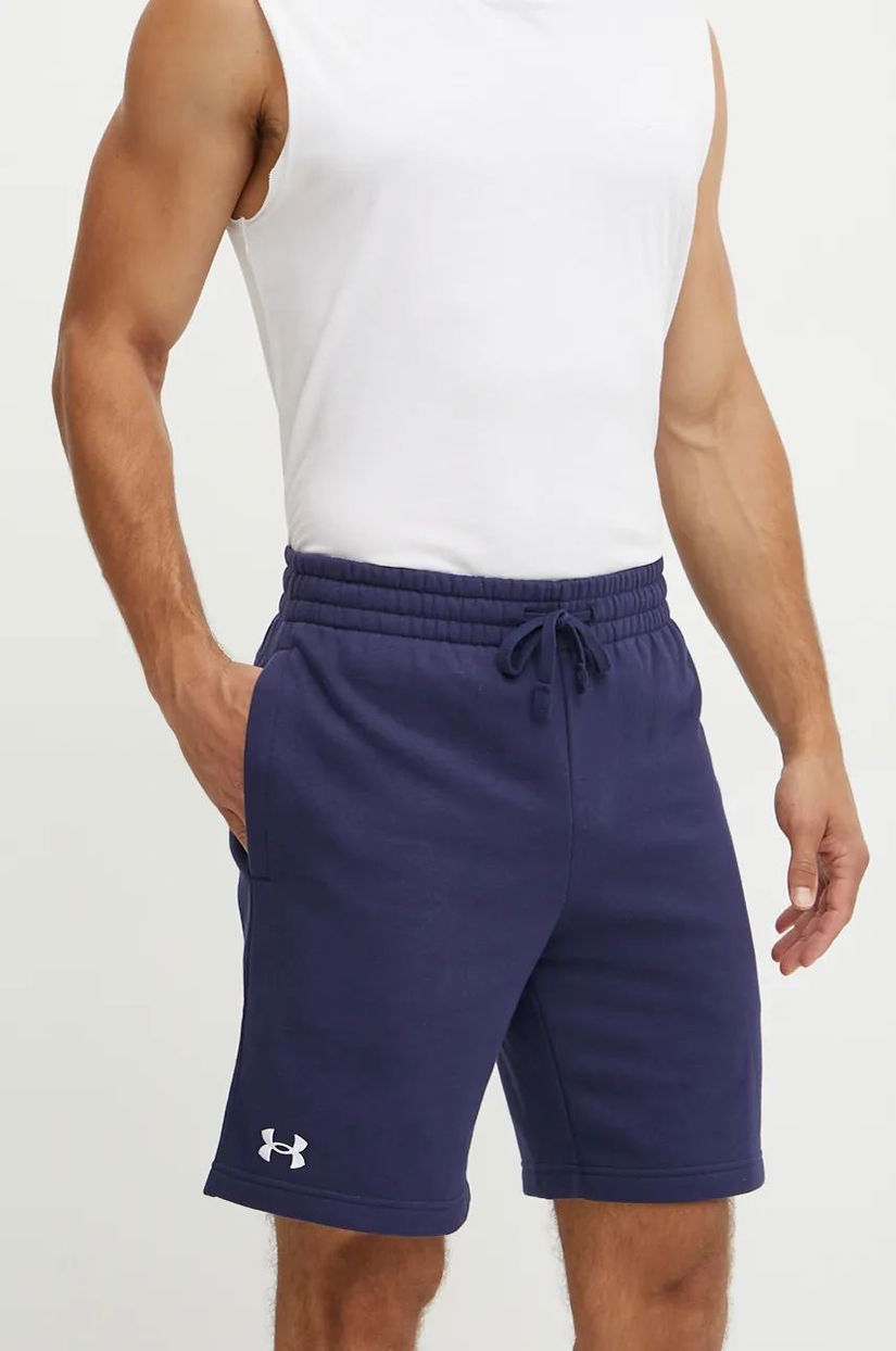 Under Armour pantaloni scurti barbati, culoarea albastru marin