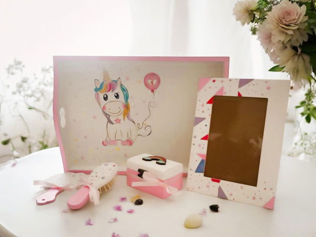 Set Mot Unicorn roz fetite personalizat