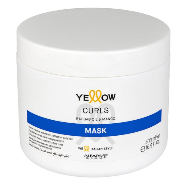 Masca pentru Parul Cret - Alfaparf Milano Yellow Curls Mask with Baobab Oil &amp; Mango, 500 ml