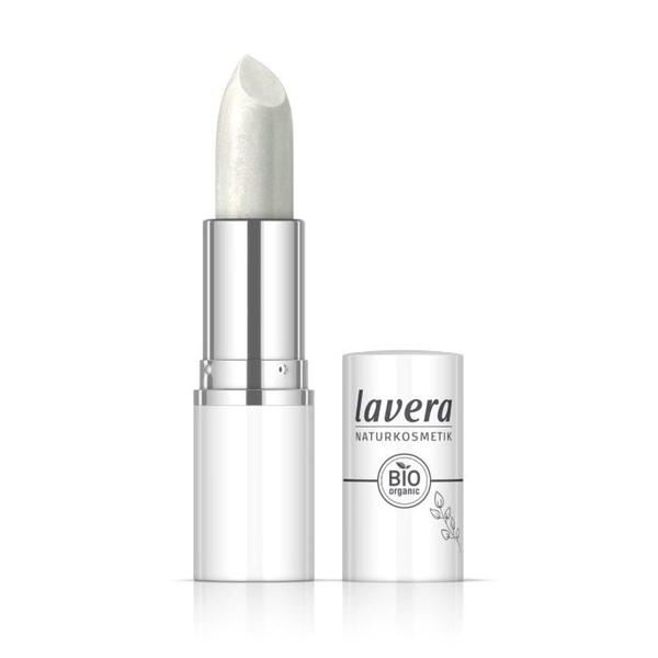 Ruj de Buze Bio - Lavera Candy Quartz, nuanta White Aura 02, 4.5 g