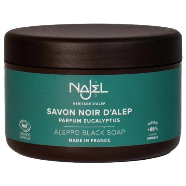 Sapun Negru de Alep Exfoliant cu Eucalipt Najel, 180 g