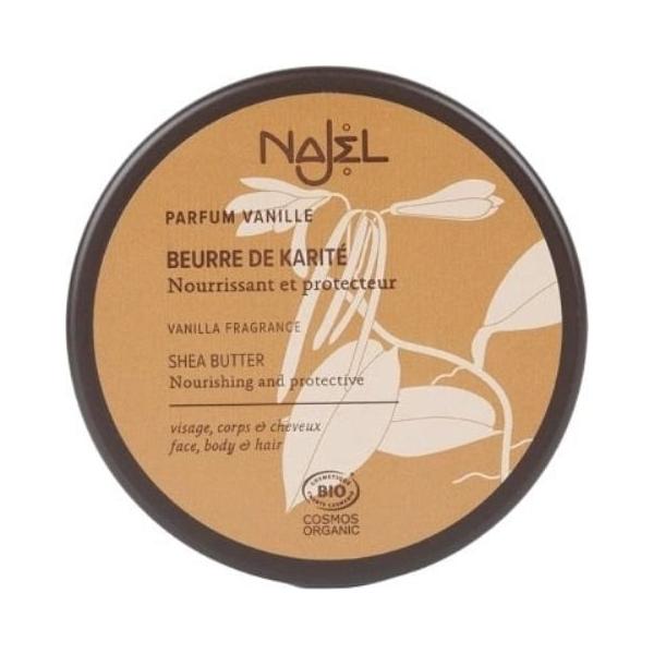 Unt de Shea Organic cu Aroma de Vanilie Najel, 100 g